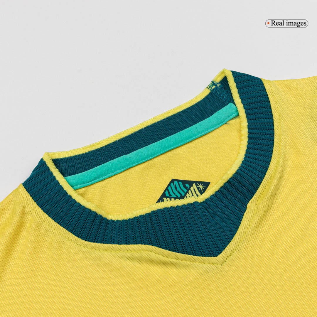 Kid’s Brazil Home Soccer Kit – Jersey + Shorts 2026 – Fan Version – back view
