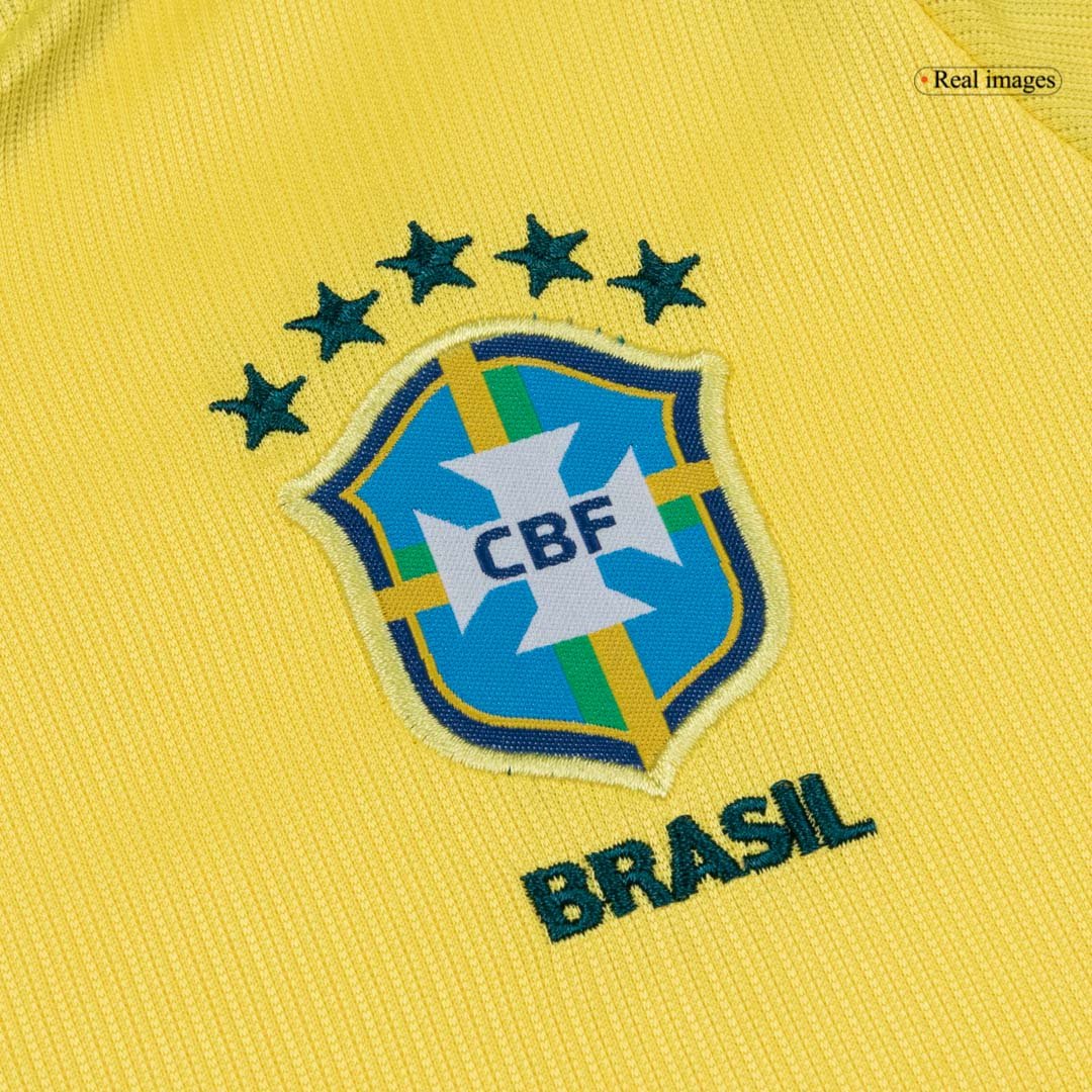 Kid’s Brazil Home Soccer Kit – Jersey + Shorts 2026 – Fan Version – jersey details