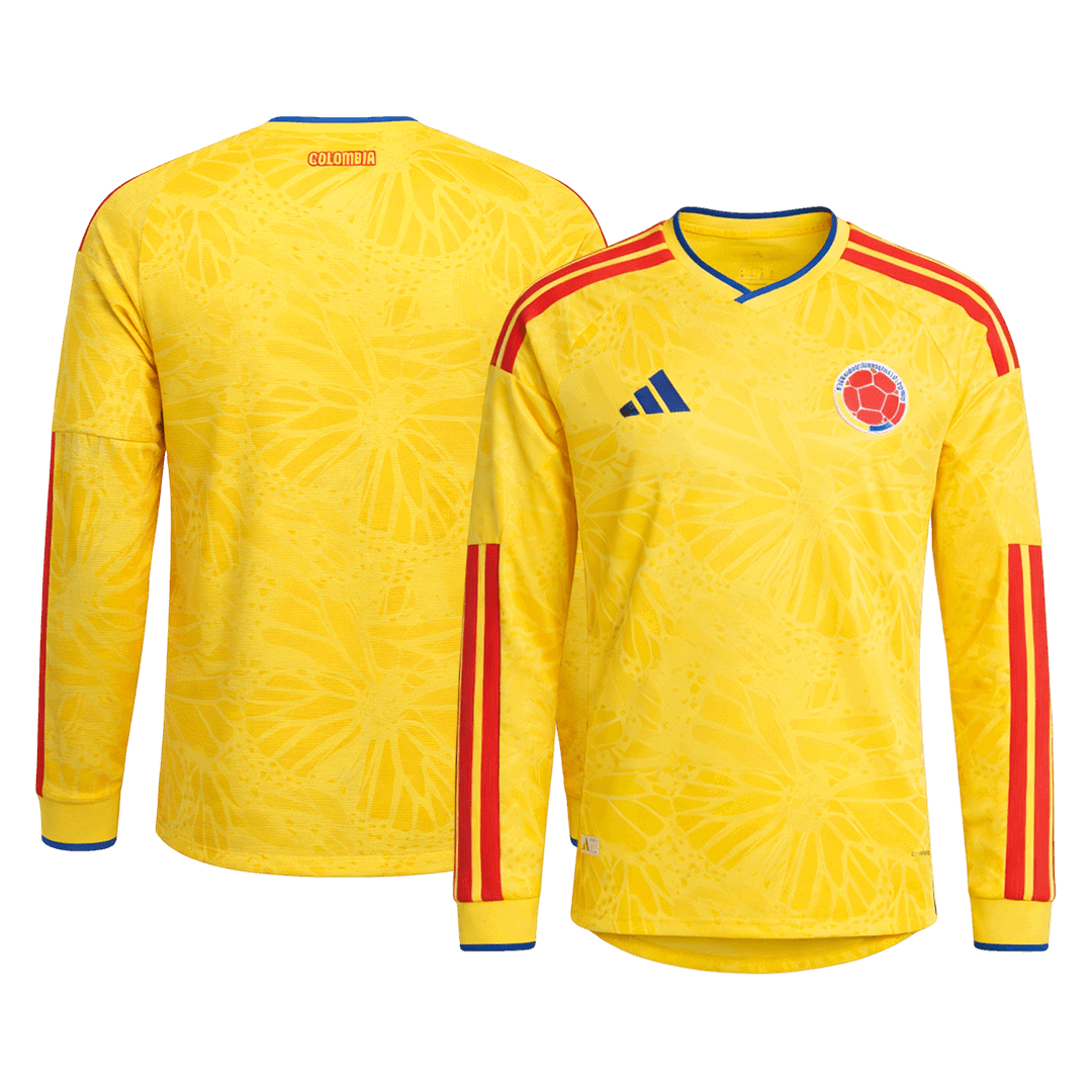 Colombia Home Long Sleeve Soccer Jersey 2026 – Fan Version – jersey details