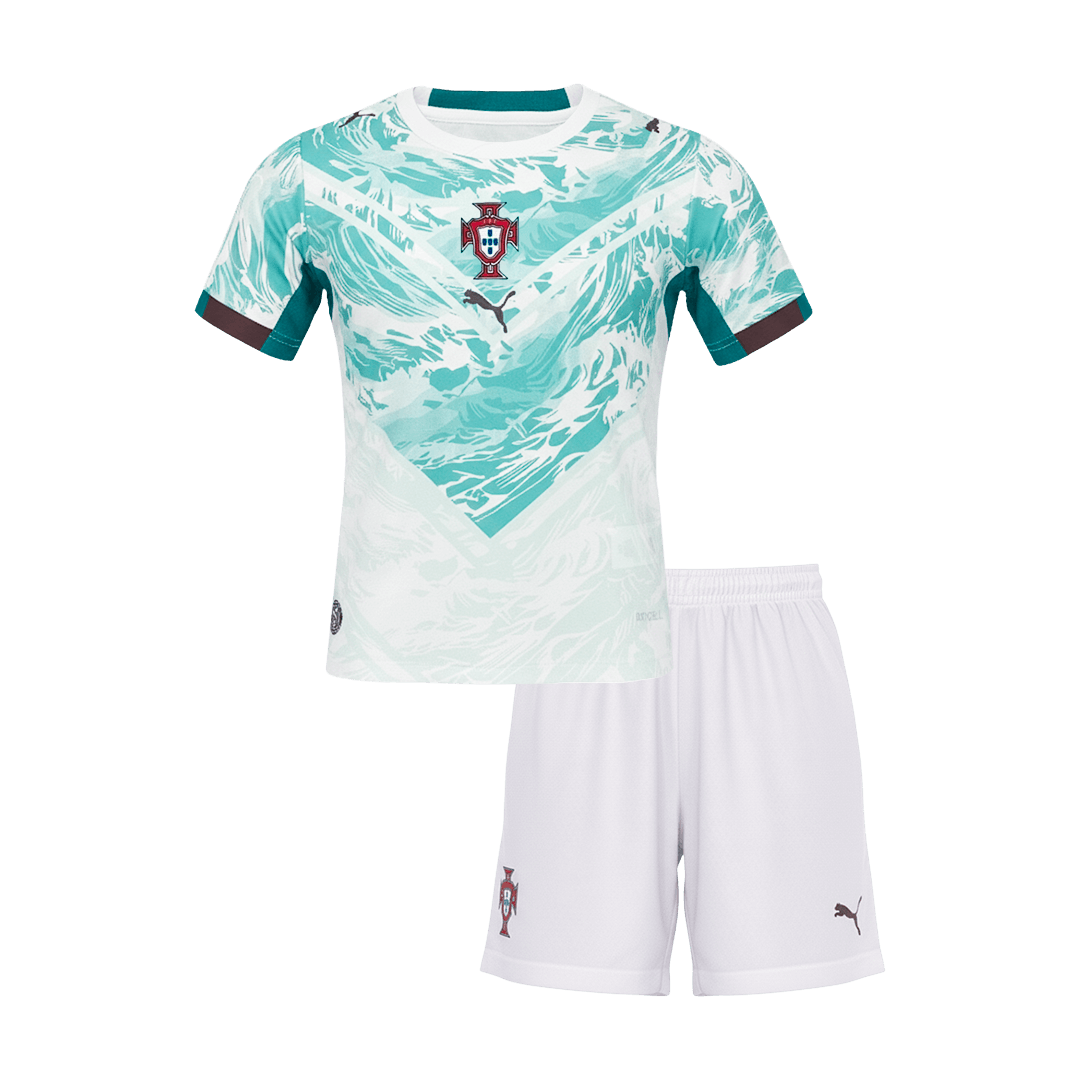 Kid's Portugal Away Soccer Kit β Jersey + Shorts 2026 β Fan Version β εεεΎ 1 Kid’s Portugal Away Soccer Kit β Jersey + Shorts 2026 β Fan Version β front view