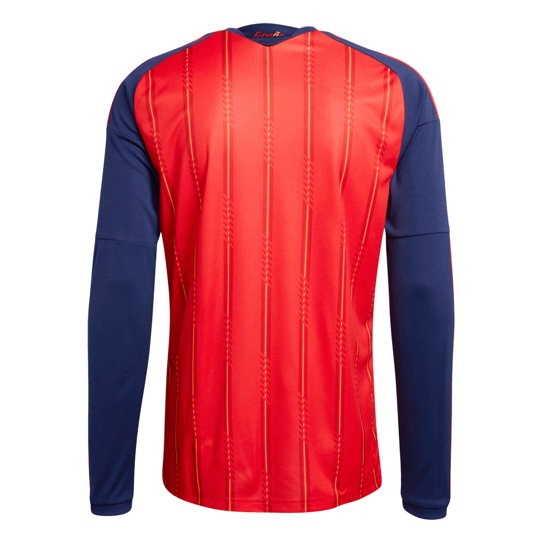Spain Home Long Sleeve Soccer Jersey 2026 β Fan Version β εεεΎ 2 Spain Home Long Sleeve Soccer Jersey 2026 β Fan Version β back view