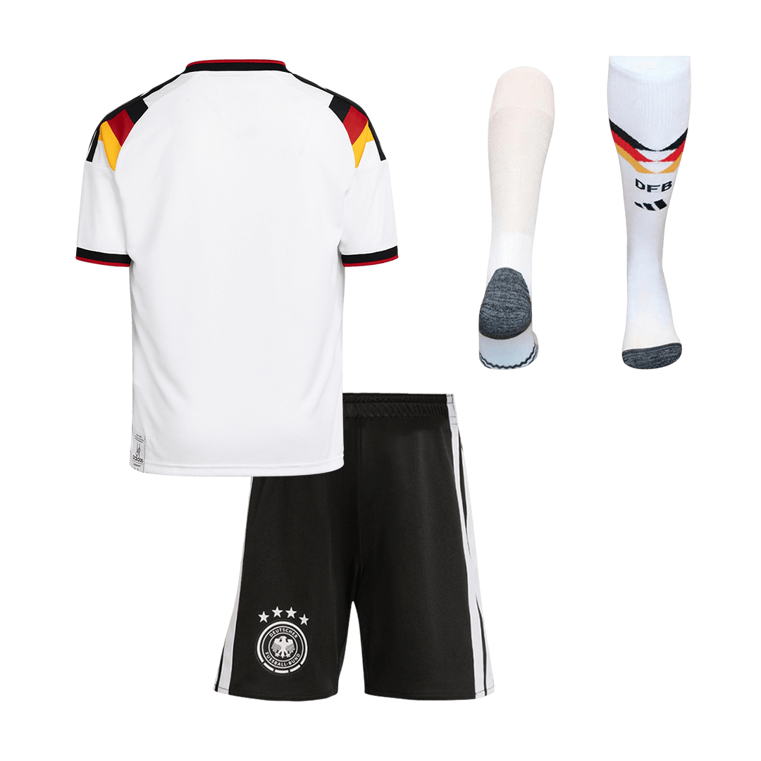 Kid's Germany Home Soccer Jersey Kit(Jersey+Shorts+Socks) 2026 – Fan Version — 商品图 2 Kid’s Germany Home Soccer Jersey Kit(Jersey+Shorts+Socks) 2026 – Fan Version – back view