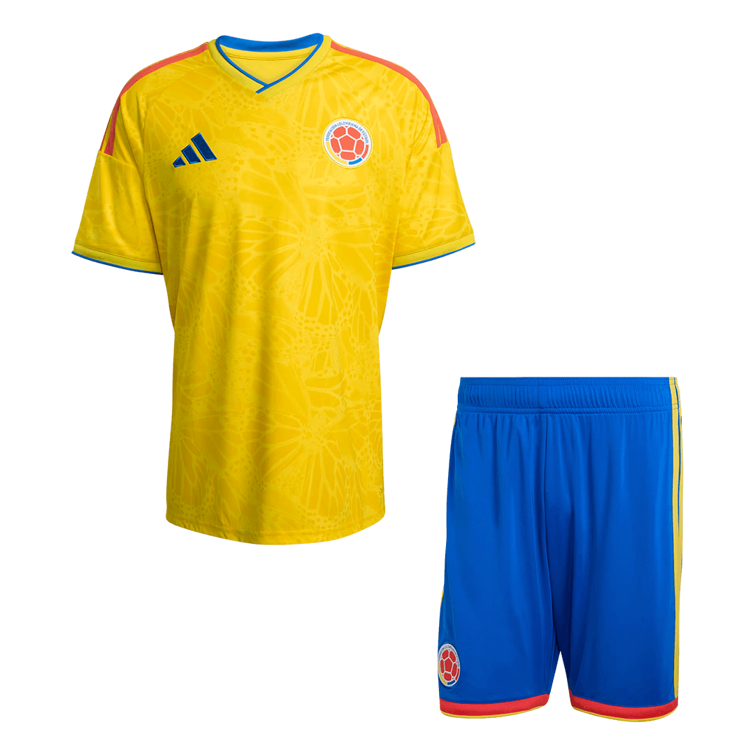 Colombia Home Soccer Kit – Jersey + Shorts 2026 – Fan Version – front view