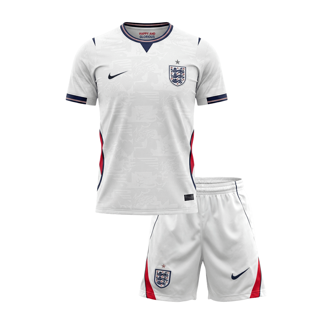Kid's England Home Soccer Kit – Jersey + Shorts 2026 – Fan Version