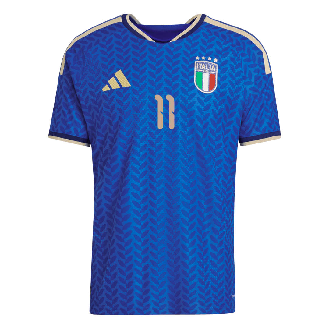 RASPADORI #11 Italy Home Soccer Jersey 2026 Player Version — 商品图 2 RASPADORI #11 Italy Home Soccer Jersey 2026 Player Version – back view