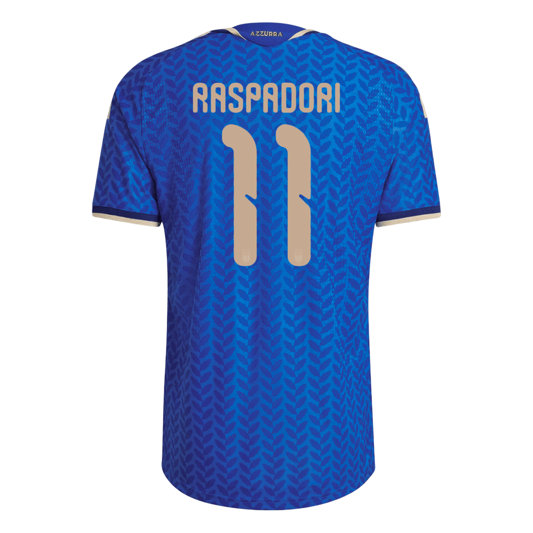 RASPADORI #11 Italy Home Soccer Jersey 2026 Player Version — 商品图 3 RASPADORI #11 Italy Home Soccer Jersey 2026 Player Version – jersey details