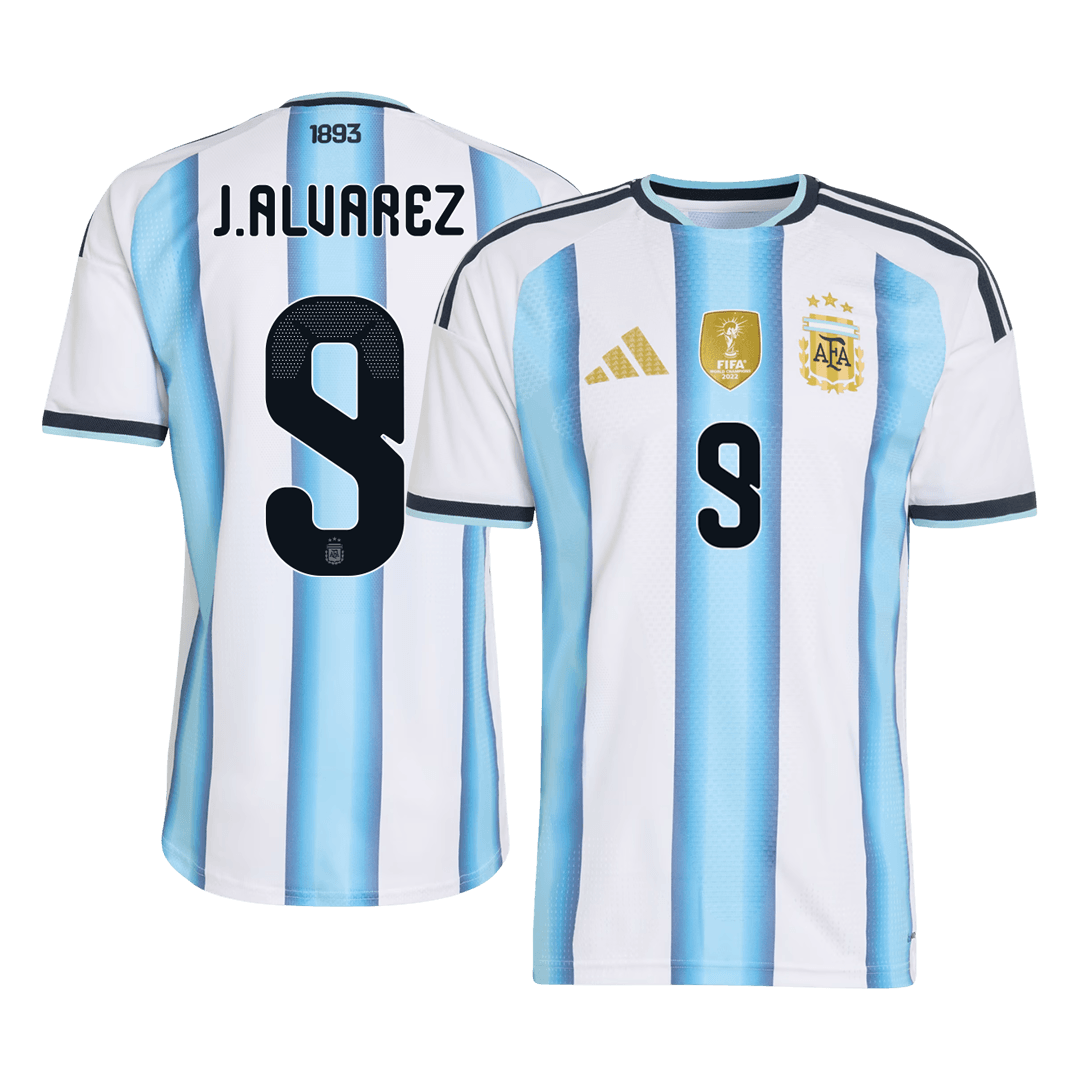 J.ÁLVAREZ #9 Argentina Home Soccer Jersey 2026 Player Version – front view