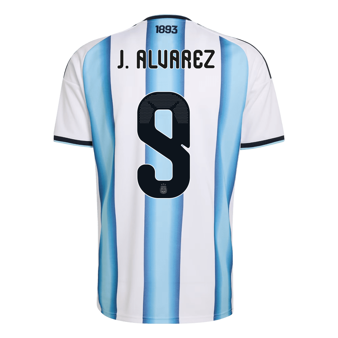 J.ÁLVAREZ #9 Argentina Home Soccer Jersey 2026 – Fan Version – jersey details
