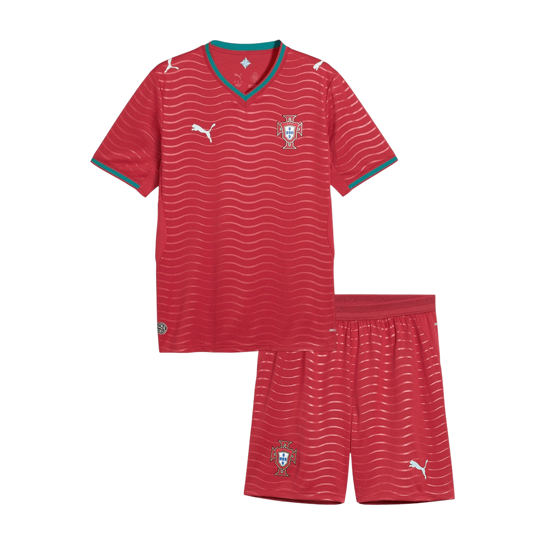 Kid's Portugal Home Soccer Kit – Jersey + Shorts 2026 – Fan Version