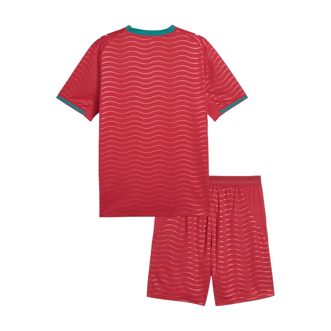 Kid's Portugal Home Soccer Kit – Jersey + Shorts 2026 – Fan Version — 商品图 2 Kid’s Portugal Home Soccer Kit – Jersey + Shorts 2026 – Fan Version – back view