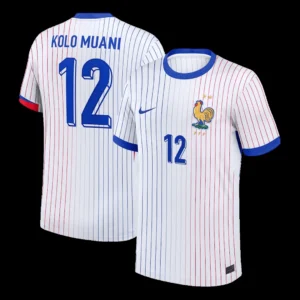 kolo-muani-12-france-away-soccer-jersey-fan-version-01 KOLO MUANI #12 France Away Soccer Jersey β Fan Version β front view