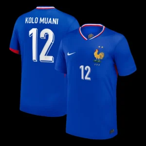 kolo-muani-12-france-home-soccer-jersey-fan-version-01 KOLO MUANI #12 France Home Soccer Jersey β Fan Version β front view