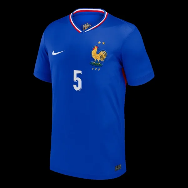 KOUNDE #5 France Home Soccer Jersey – Fan Version – back view