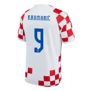 kramaric-9-croatia-home-soccer-jersey-2022-fan-version-198892-01 KRAMARIĆ #9 Croatia Home Soccer Jersey 2022 – Fan Version – front view