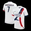 KVARATSKHELIA #7 PSG Away Soccer Jersey – Fan Version – front view