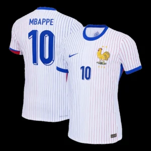 kylian-mbappe-10-france-away-soccer-jersey-euro-player-version-01 Kylian Mbappe #10 France Away Soccer Jersey Euro โ Player Version โ front view