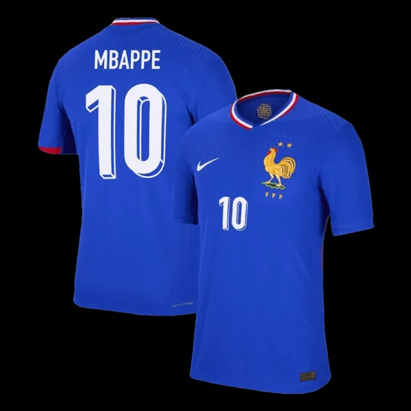 Kylian Mbappe #10 France Home Soccer Jersey Euro – Player Version – front view