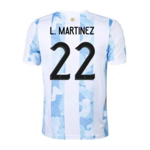 L. MARTINEZ #22 Argentina Home Soccer Jersey 2021 – Fan Version – front view