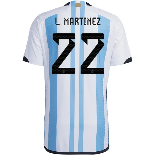 L. MARTINEZ #22 Argentina Home Soccer Jersey 2022 – Player Version – front view