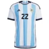 L. MARTINEZ #22 Argentina Home Soccer Jersey 2022 – Player Version – back view