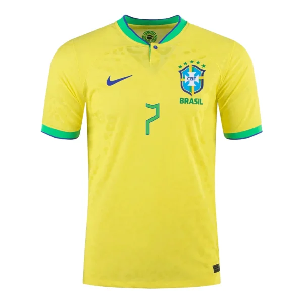 L. PAQUETÁ #7 Brazil Home Soccer Jersey 2022 – Fan Version – back view