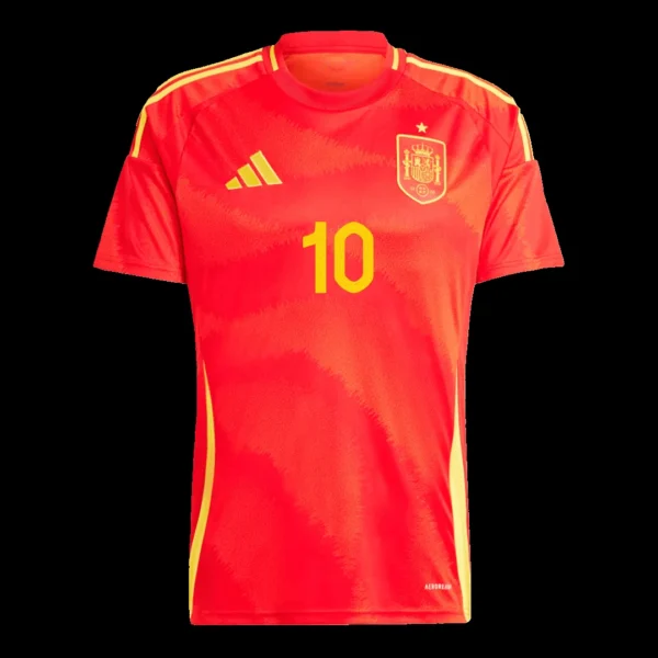 lamine-yamal-10-spain-home-soccer-jersey-euro-fan-version-02 Lamine Yamal #10 Spain Home Soccer Jersey Euro – Fan Version – back view