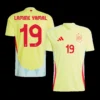 Lamine Yamal #19 Spain Away Soccer Jersey Euro – Fan Version – front view