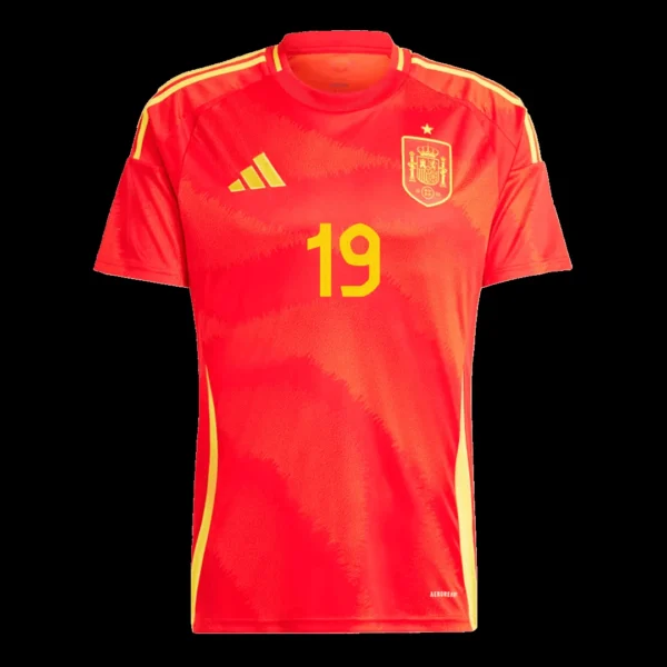 lamine-yamal-19-spain-home-soccer-jersey-euro-fan-version-461492-02 Lamine Yamal #19 Spain Home Soccer Jersey Euro β Fan Version β back view