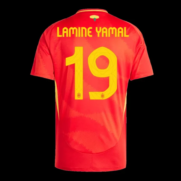 lamine-yamal-19-spain-home-soccer-jersey-euro-fan-version-461492-03 Lamine Yamal #19 Spain Home Soccer Jersey Euro β Fan Version β jersey details