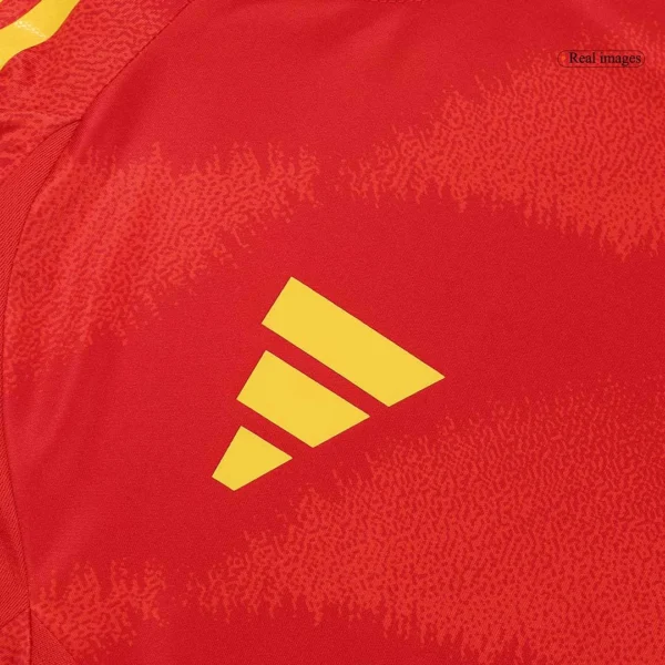 Lamine Yamal #19 Spain Home Soccer Jersey Euro – Player Version – badge and fabric details