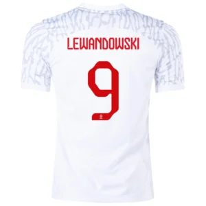 LEWANDOWSKI #9 Poland Home Soccer Jersey 2022 – Fan Version – front view