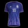 Lionel Messi #10 Argentina Away Soccer Jersey 2022 – Fan Version – back view