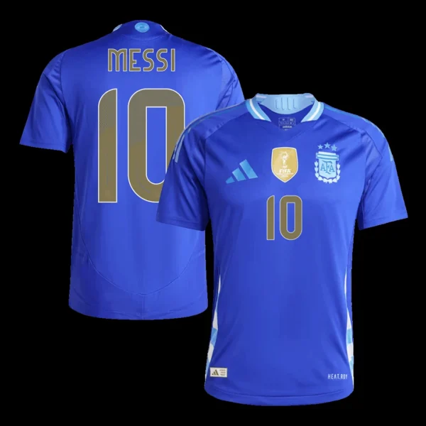 Lionel Messi #10 Argentina Away Soccer Jersey – Player Version – front view
