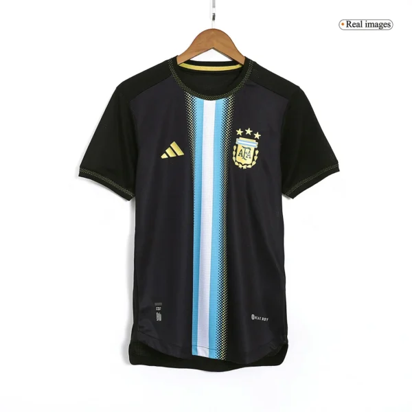 Lionel Messi #10 Argentina Golden Bisht Special Soccer Jersey 2022 – Player Version – back view