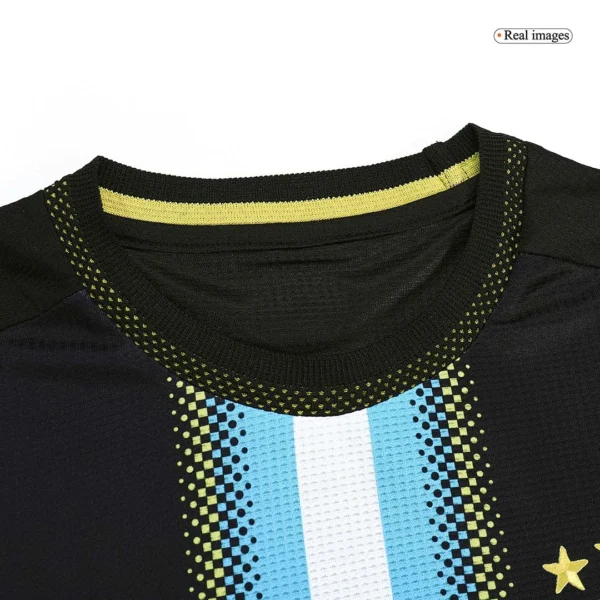 Lionel Messi #10 Argentina Golden Bisht Special Soccer Jersey 2022 – Player Version – badge and fabric details