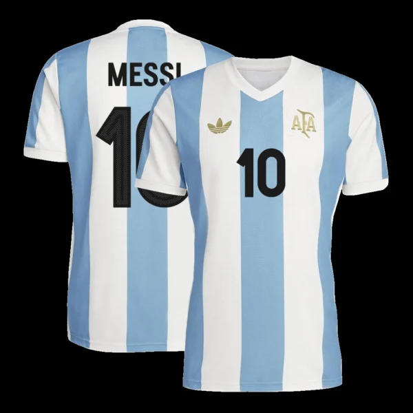 Lionel Messi #10 Argentina Soccer Jersey – 50th Anniversary – Fan Version – front view