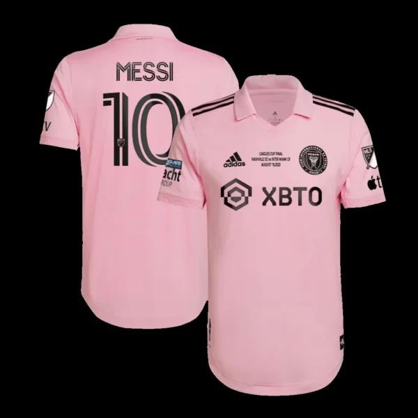 Lionel Messi #10 Inter Miami CF Home Soccer Jersey 2023 – Leagues Cup Final – Player Version – front view