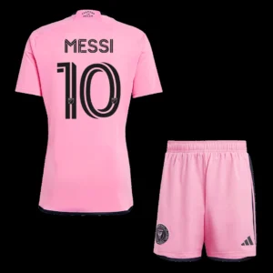 Lionel Messi #10 Inter Miami CF Home Soccer Kit – Jersey + Shorts – Fan Version – front view
