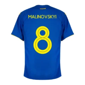 MALINOVSKYI #8 Ukraine Away Soccer Jersey 2020 – Fan Version – front view