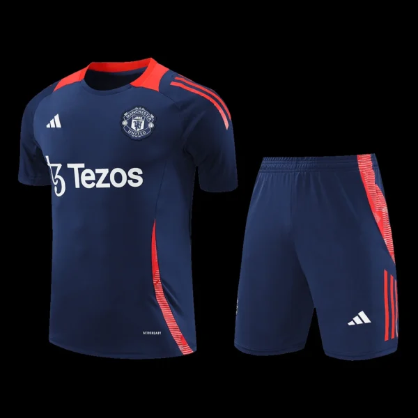 Manchester United Pre-Match Soccer Kit – Jersey + Shorts – Fan Version – back view