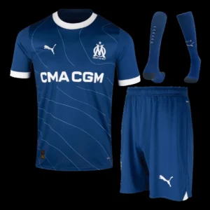 Marseille Away Soccer Jersey Kit(Jersey+Shorts+Socks) 2023/24 – Fan Version – front view