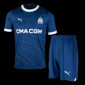 Marseille Away Soccer Kit – Jersey + Shorts 2023/24 – Fan Version – front view