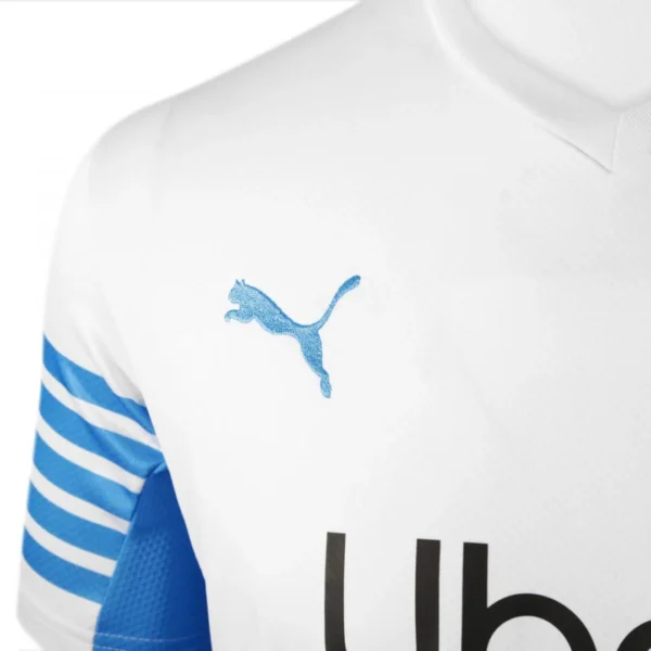 Marseille Home Soccer Jersey 2021/22 – Fan Version – badge and fabric details