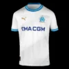 Marseille Home Soccer Kit – Jersey + Shorts 2023/24 – Fan Version – badge and fabric details