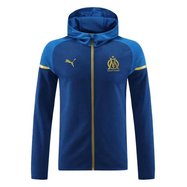 Marseille Hoodie Training Kit (Jacket+Pants) 2023/24 – badge and fabric details