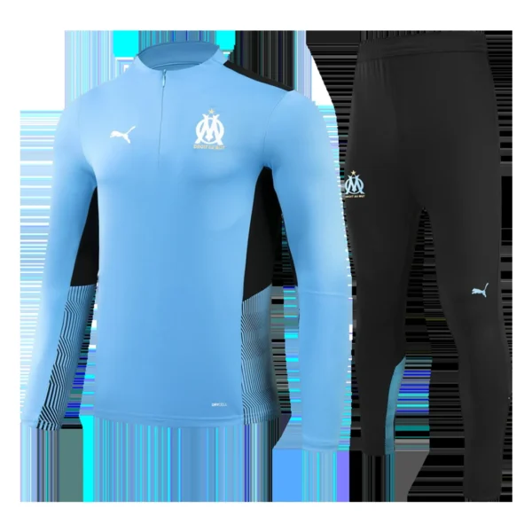 Marseille Zipper Sweatshirt Kit(Top+Pants) 2021/22 – Fan Version – front view