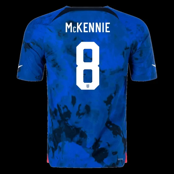 McKENNIE #8 USA Away Soccer Jersey 2022 – Player Version – front view