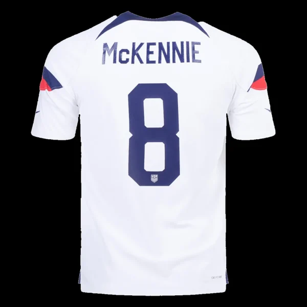 McKENNIE #8 USA Home Soccer Jersey 2022 – Player Version – front view