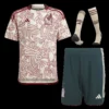 Mexico Away Soccer Jersey Kit(Jersey+Shorts+Socks) 2022 – Fan Version – front view