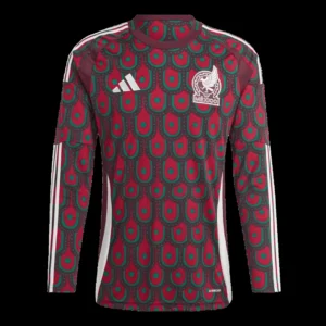Mexico Home Long Sleeve Soccer Jersey Copa America – Fan Version – front view